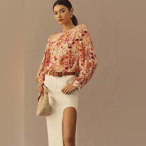 Favorite Daughter Floral Blouse in Pink and Red